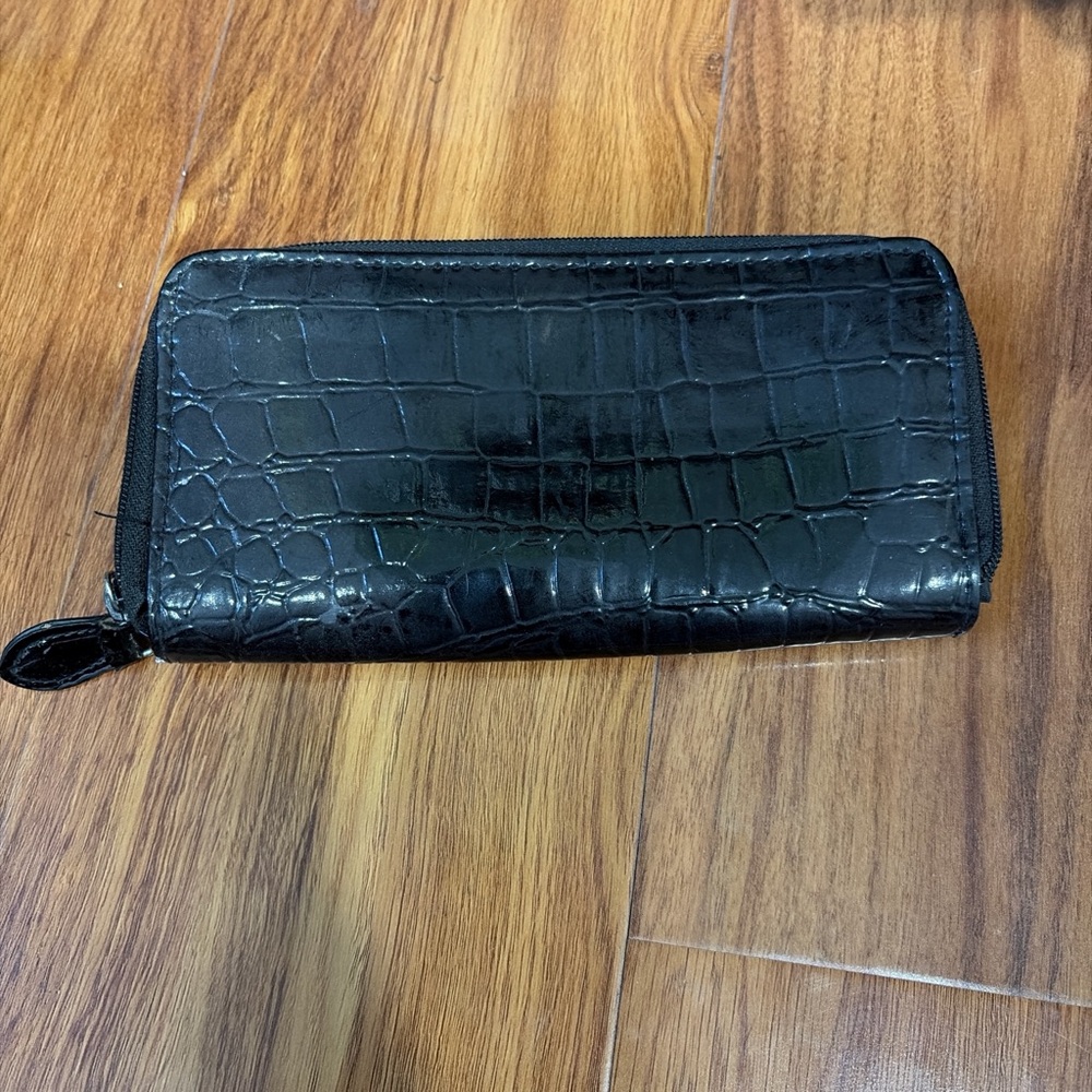 Faux crocodile wallet